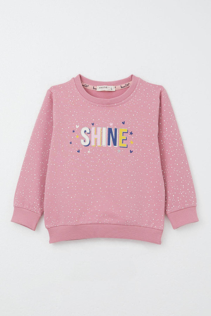 BRE Breeze Girl Child Tracksuit Printed with Heart and Star for 3-7 Years, Pink - Saint-Nazaire