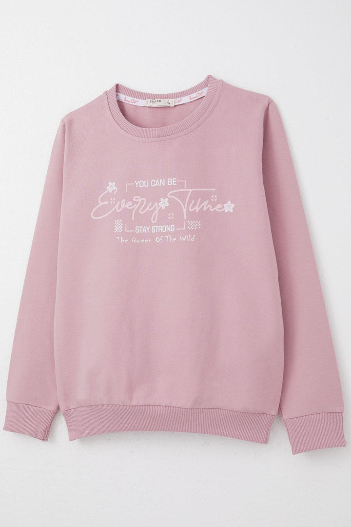 BRE Breeze Girl Child Tracksuit Printed with Flower Pattern 62 Years, Rose Pink - West Bridgford