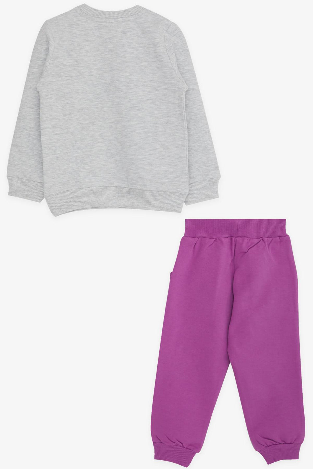 BRE Breeze Girl Child Tracksuit Bear Embroidered 1-4 Years, Light Grey Melange - Fort Worth