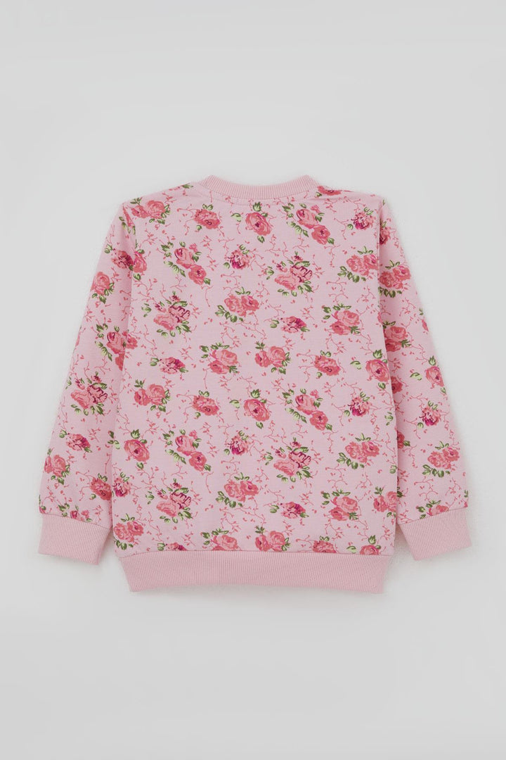 BRE Breeze Kız Çocuk Eşofman Takım Çiçek Desenli 1.5-5 Yaş, Pembe - Lynn