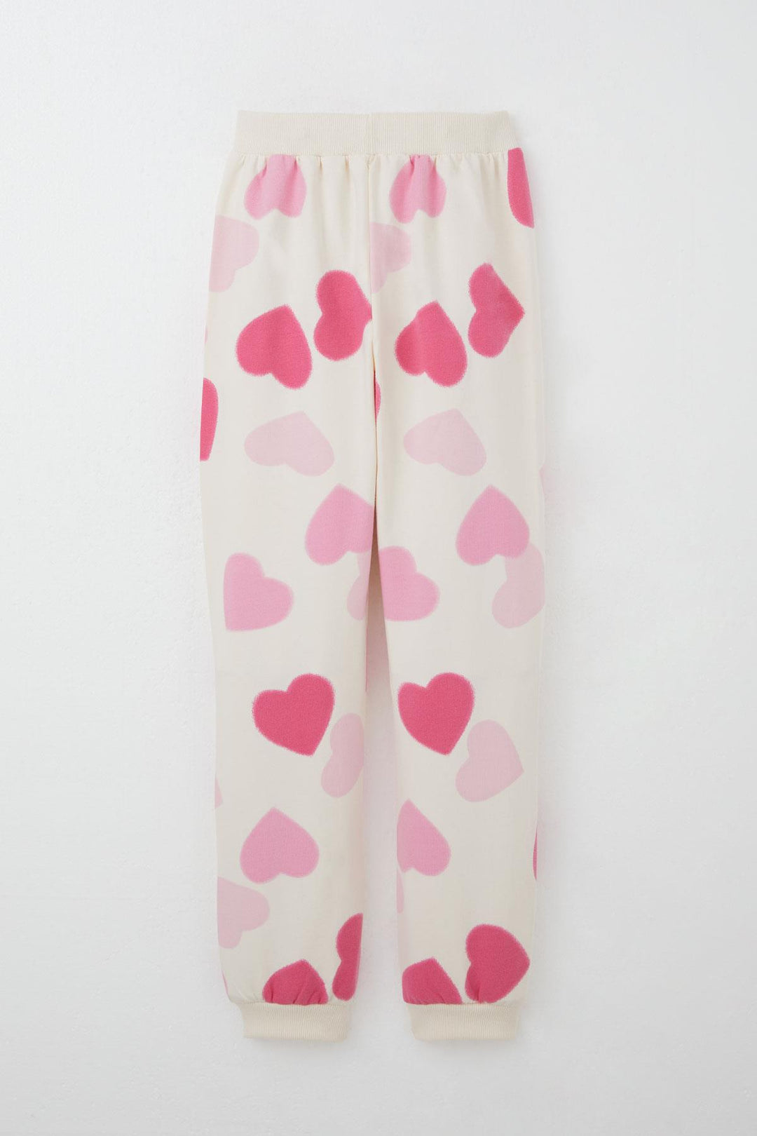BRE Breeze Girl's Tracksuit Heart Patterned Back Printed 4-8 Years, Cream - Kempen
