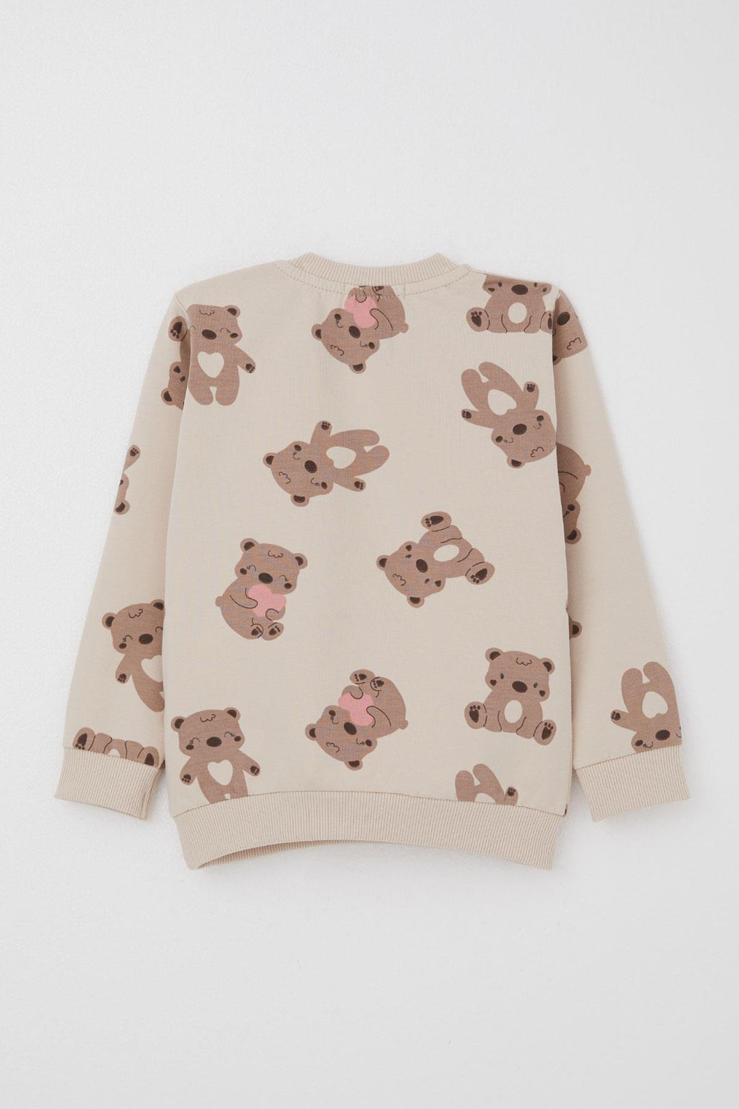 BRE Breeze Girl Child Tracksuit Motivation Themed Baby Bear Patterned 1-4 Years, Beige - Satu Mare