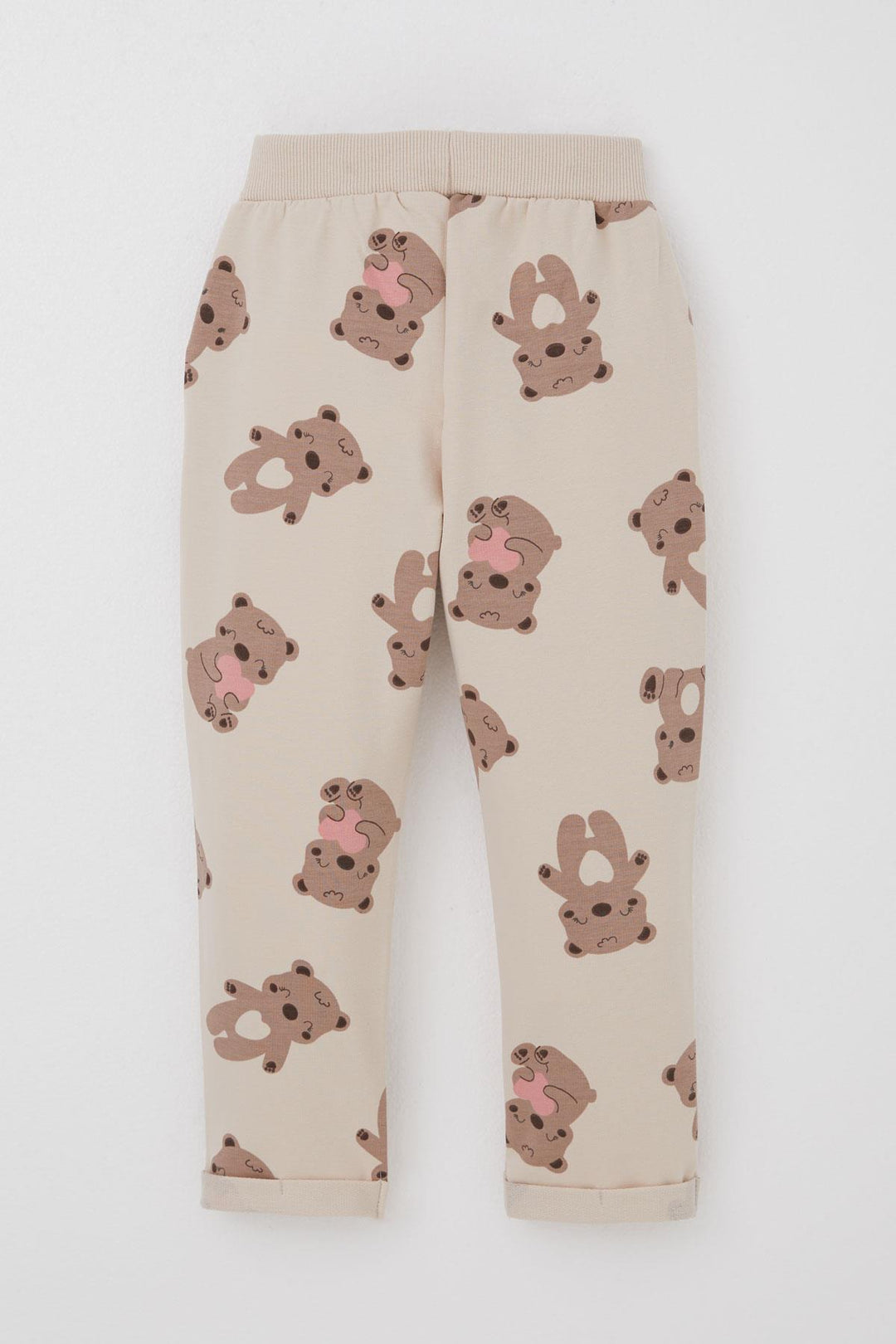 BRE Breeze Girl Child Tracksuit Motivation Themed Baby Bear Patterned 1-4 Years, Beige - Satu Mare