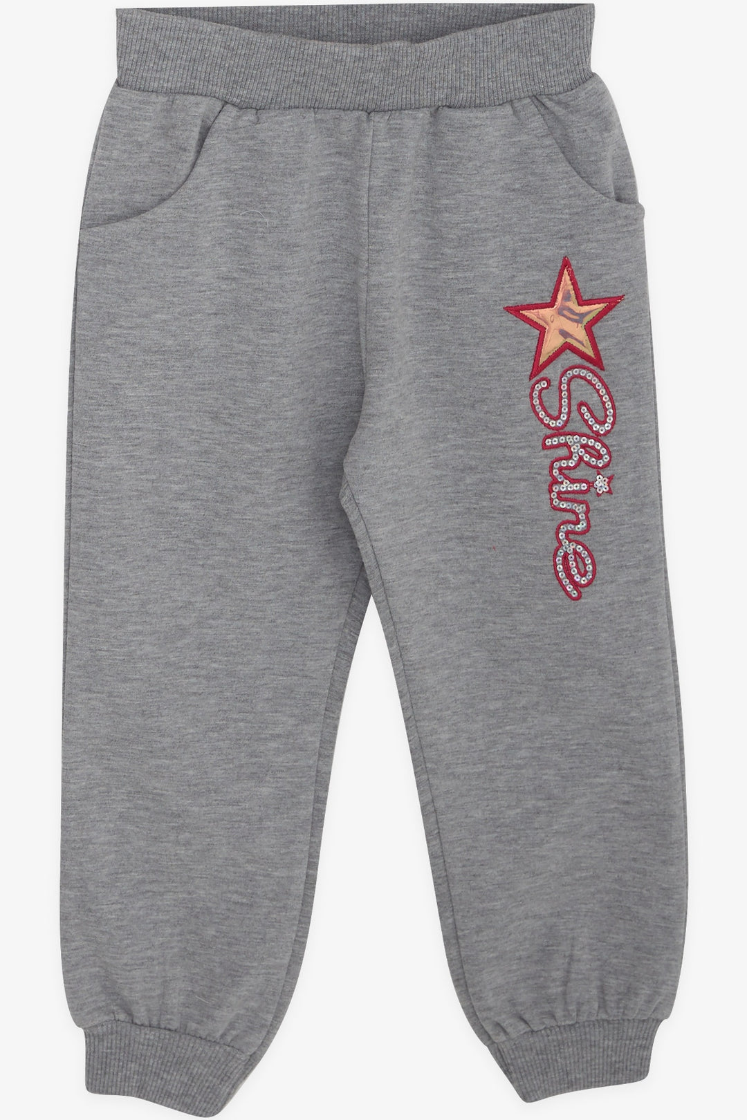 BRE Breeze Girl Child Tracksuit Set Sequined Star 2-6 Years, Pomegranate - Vergína