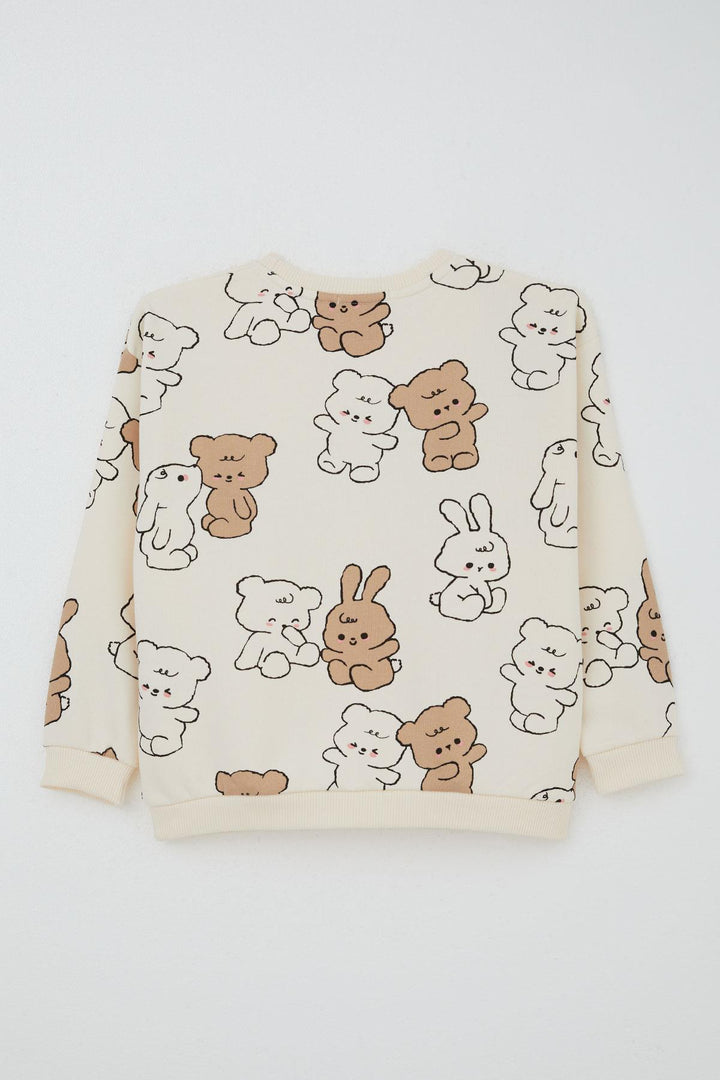 BRE Breeze Girl's Tracksuit Cute Friends 4-8 Years, Cream - Helmond