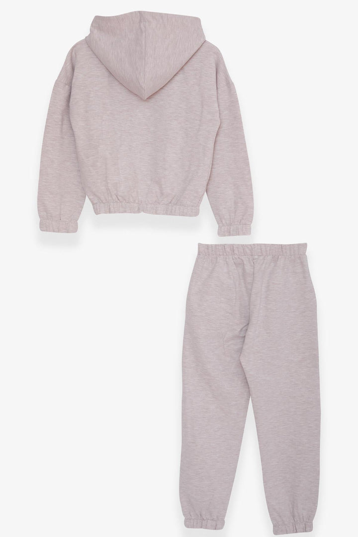 BRE Breeze Girl's Tracksuit Cute Bear Printed 50 Years, Beige Melange - Kropyvnytskyi