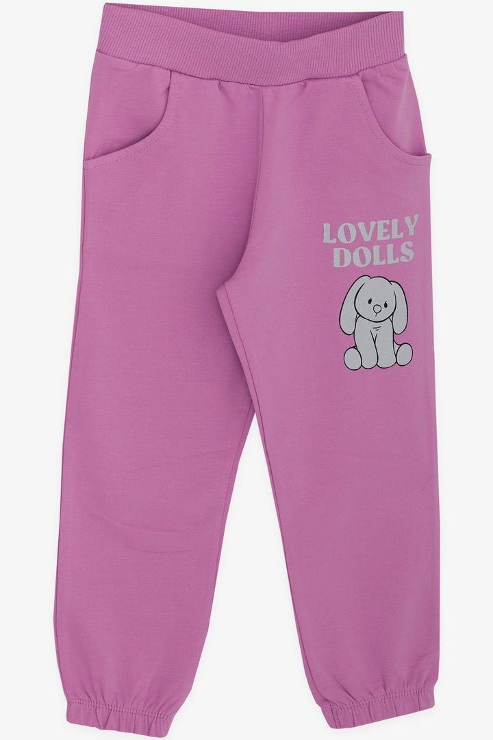 BRE Breeze Girl Child Tracksuit with Glittery Animal Print, 1-4 Years, Light Grey Melange - Geelong