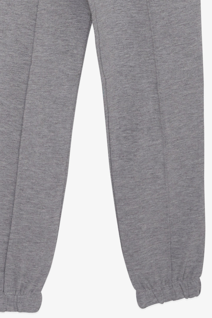 BRE Breeze Girl's Glitter Printed Tracksuit, 82 Years, Grey Melange - Walton upon Thames