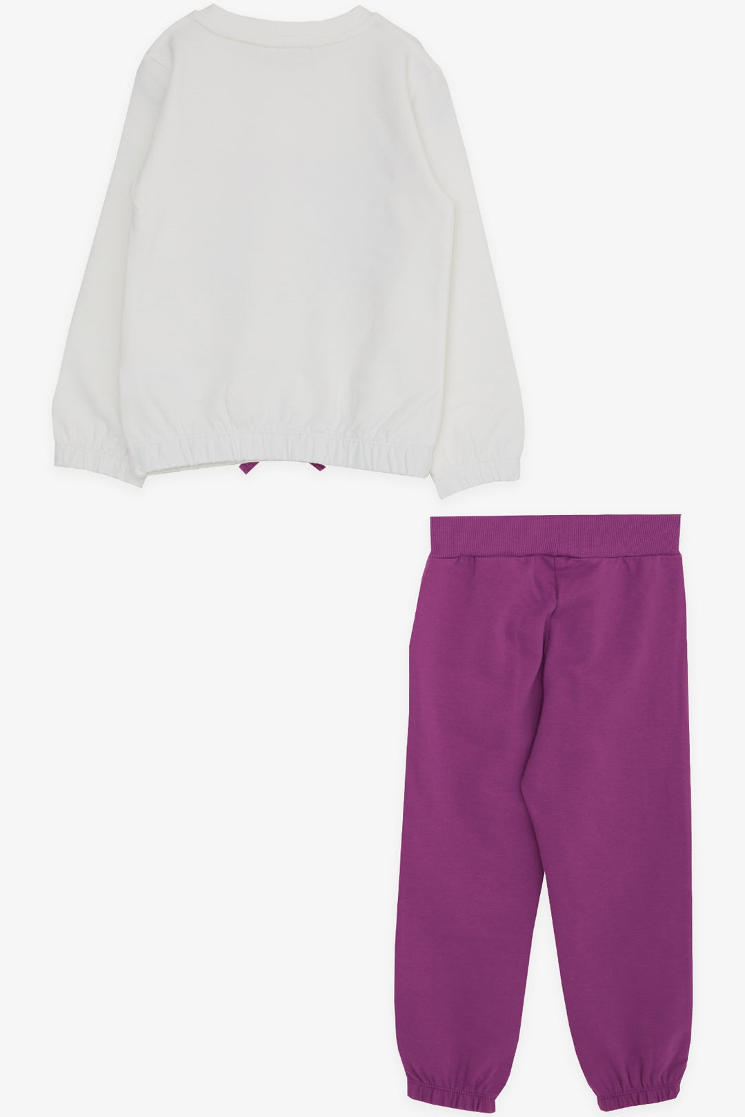 BRE Breeze Girl Child Tracksuit Set with Glittery Animal Print, 1-4 Years, White - Drachten