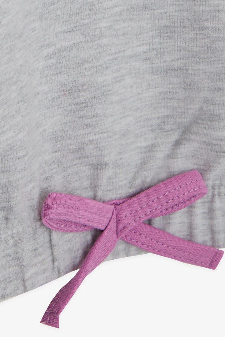 BRE Breeze Girl Child Tracksuit with Glittery Animal Print, 1-4 Years, Light Grey Melange - Geelong