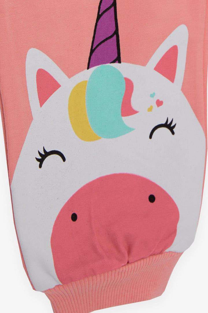 BRE Breeze Girl Child Tracksuit Unicorn Printed 1-4 Years, Powder - Xicotepec de Juárez