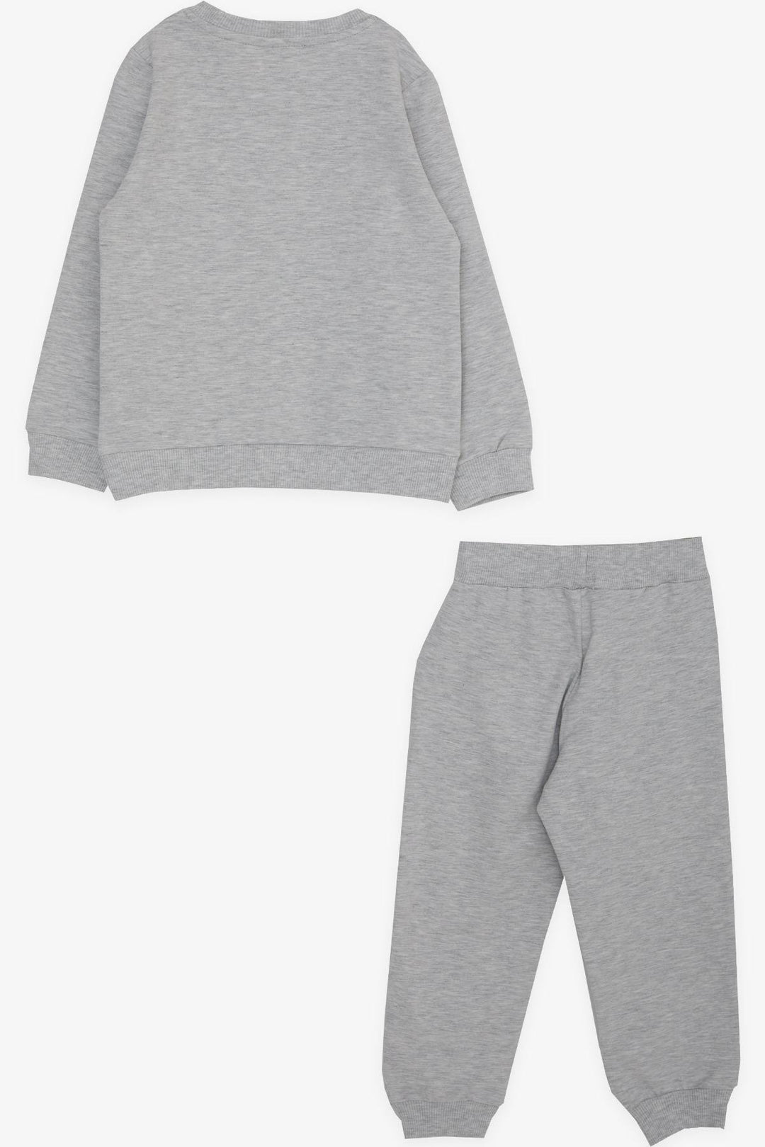 BRE Breeze Girl Child Tracksuit Unicorn Printed 1-4 Years, Light Grey Melange - Miami