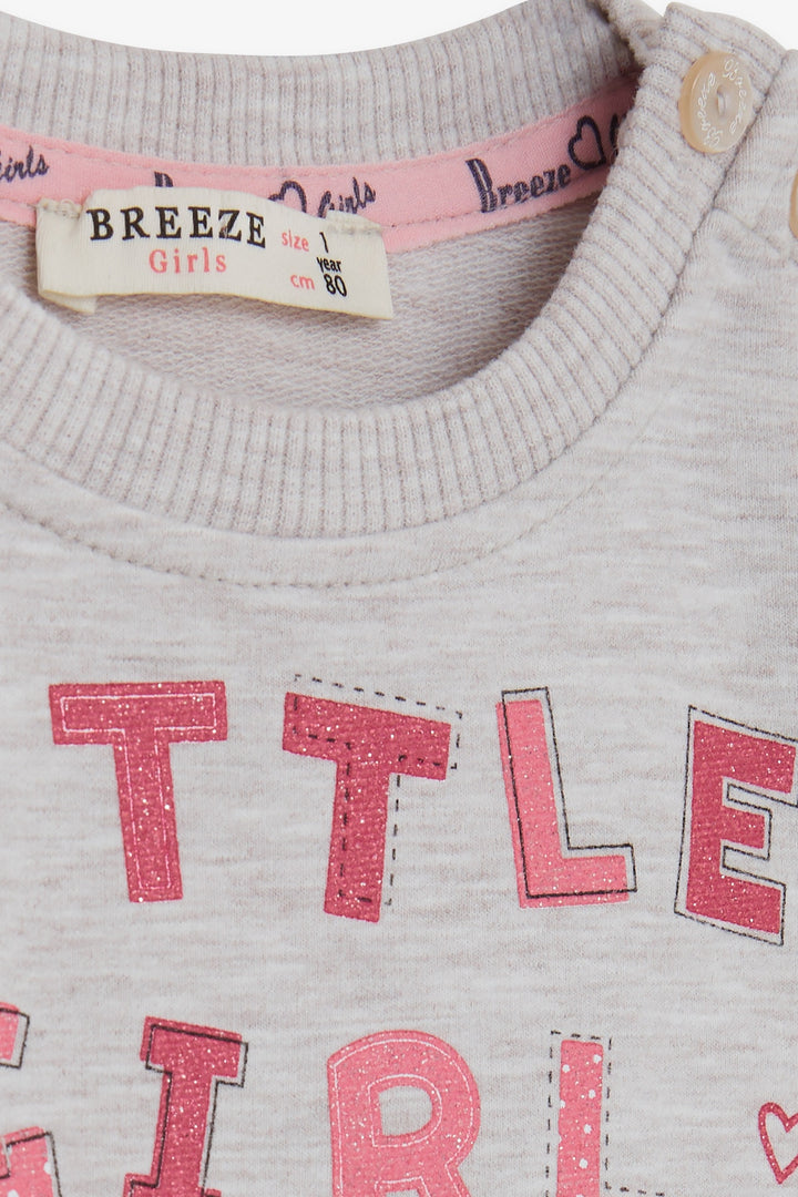 BRE Breeze Girl Child Tracksuit Unicorn Printed 1-4 Years, Beige Melange - Torrance