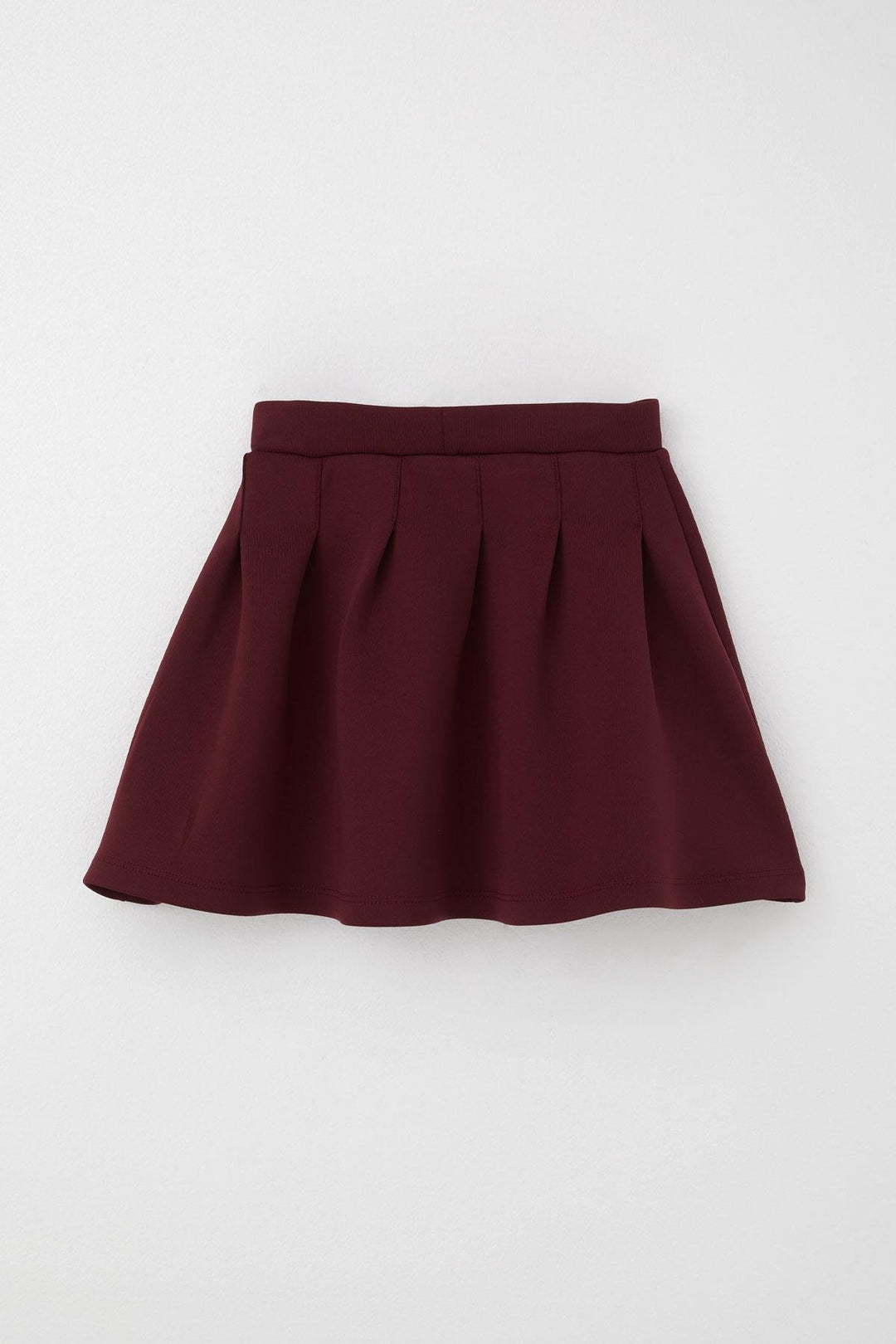 BRE Breeze Girl's Skirt with Ruffle Detail and Emblem, 84 Years, Burgundy - Rock Island