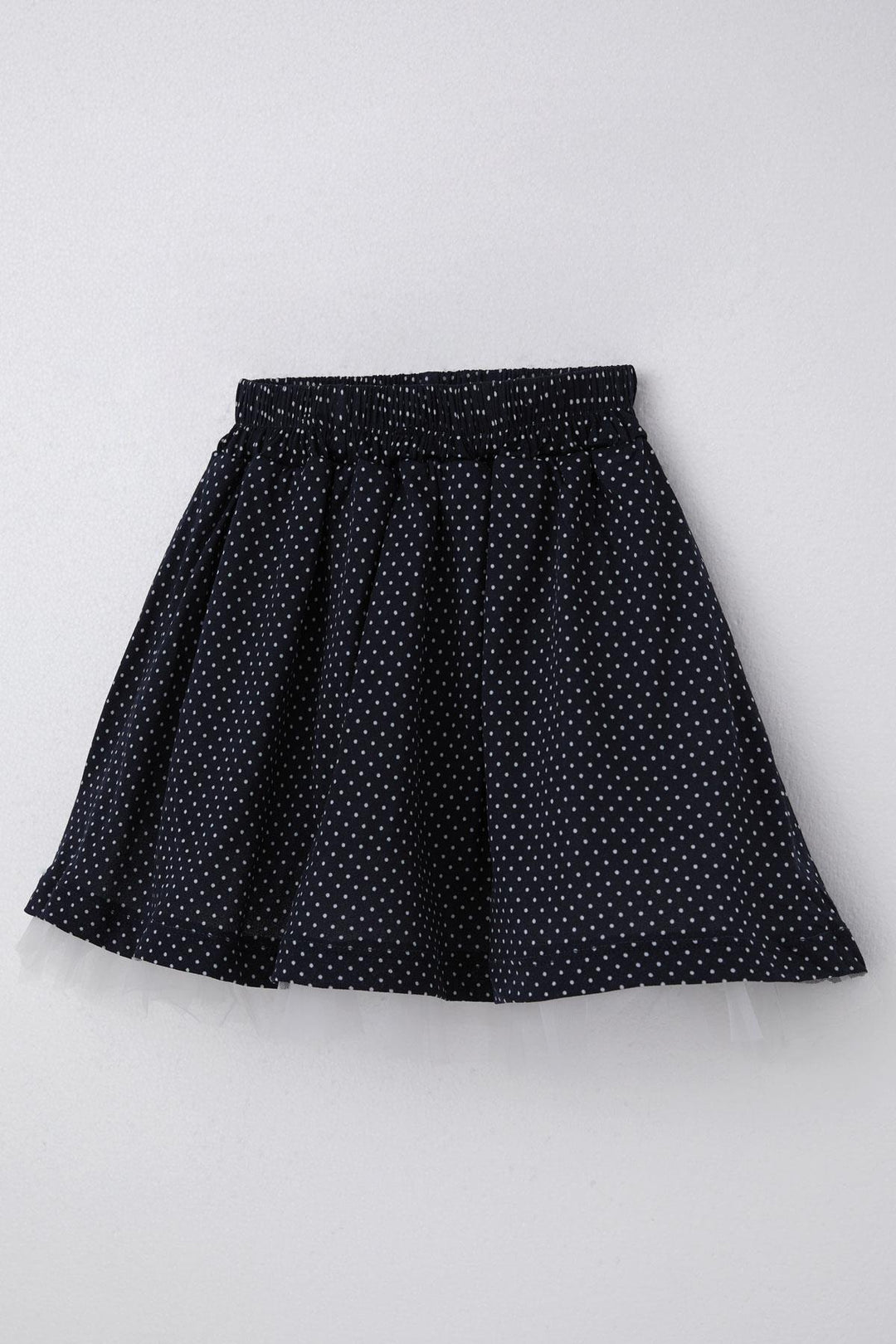 BRE Breeze Girl's Skirt with Polka Dot Pattern Tulle 3-8 Years, Navy Blue - Gennevilliers