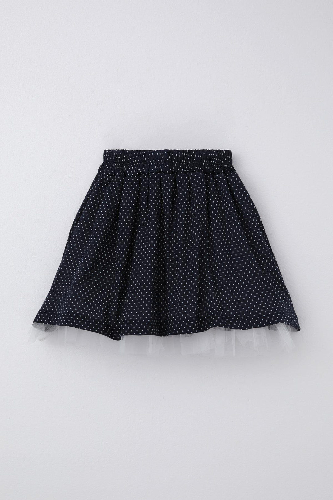 BRE Breeze Girl's Skirt with Polka Dot Pattern Tulle 3-8 Years, Navy Blue - Gennevilliers