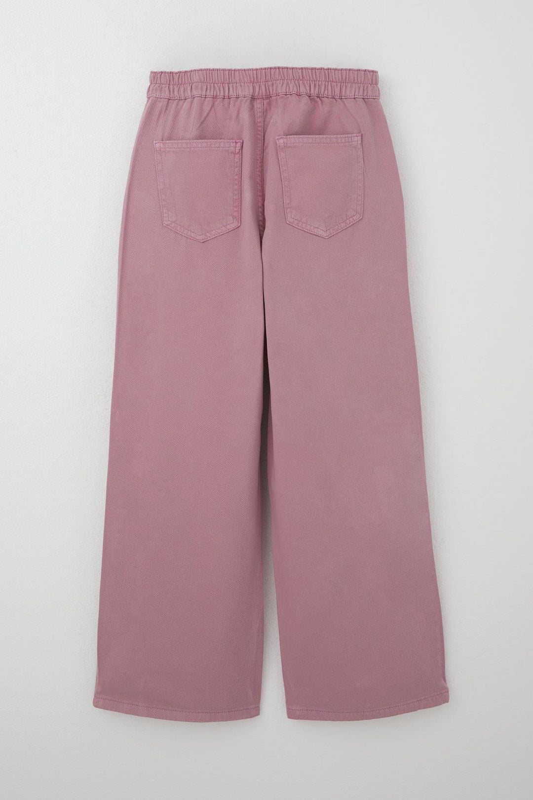 BRE Breeze Girl's Gabardine Pants Wide Leg Elastic Waist 5-9 Years, Pink - Brianka