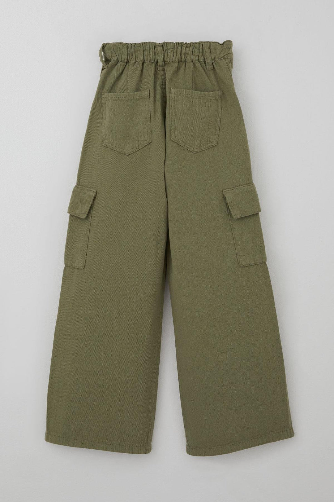 BRE Breeze Girl's Gabardine Pants with Cargo Pockets Detail, 54 Years, Khaki Green - New Braunfels