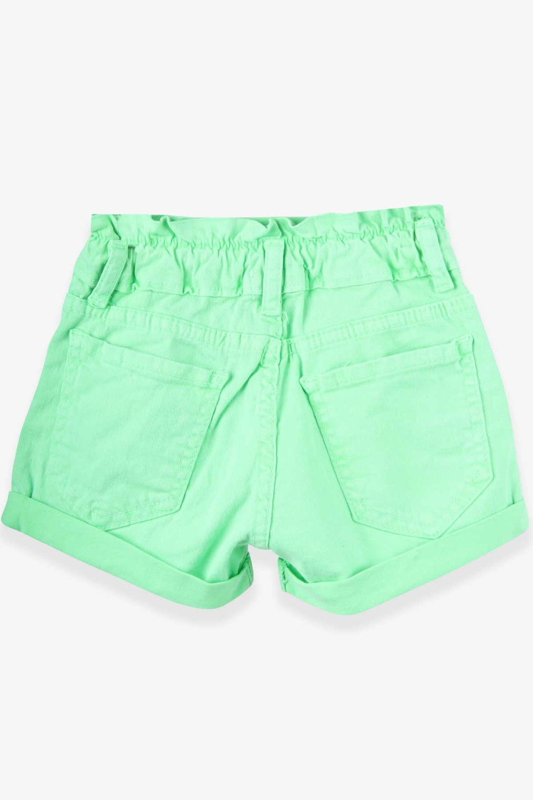 BRE Breeze Girl's Gabardine Shorts with Anklet, 3-8 Years, Neon Green - Brant