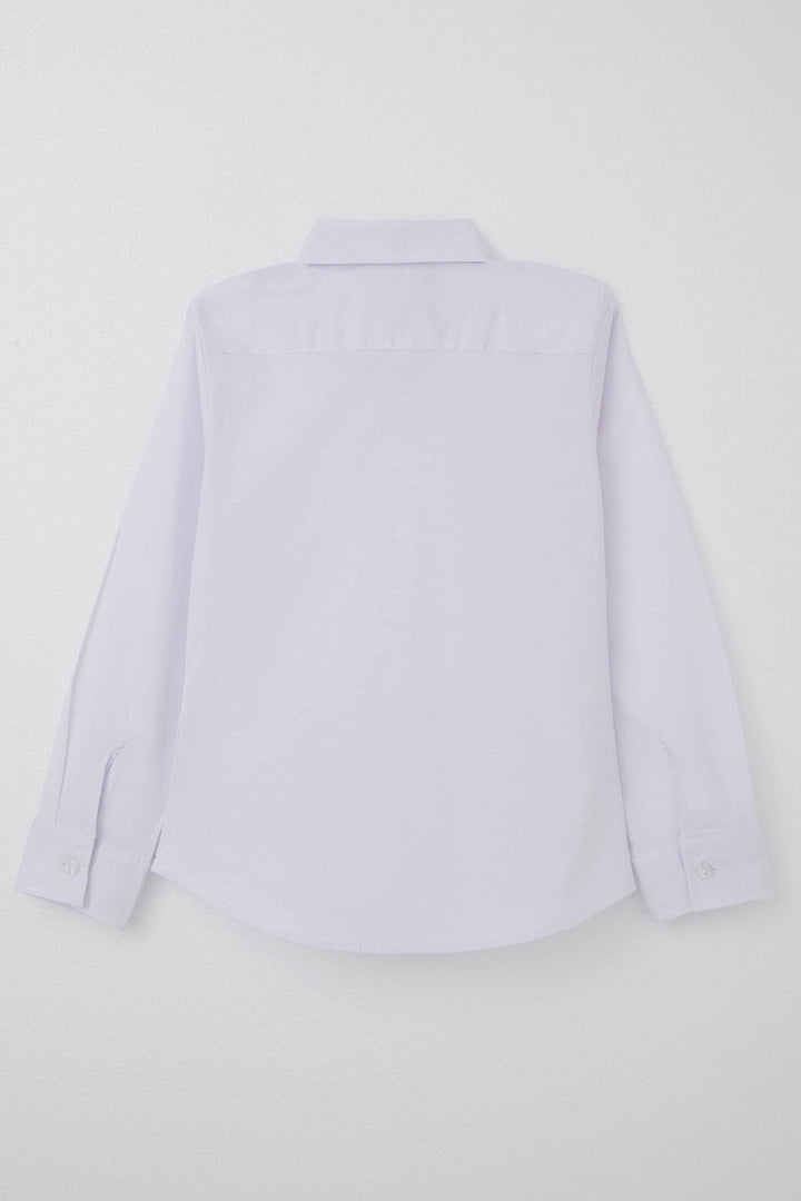 BRE Breeze Girl's Shirt with Waist Detail and Buttoned Arm Detail, White, 82 Years - Kakhovka