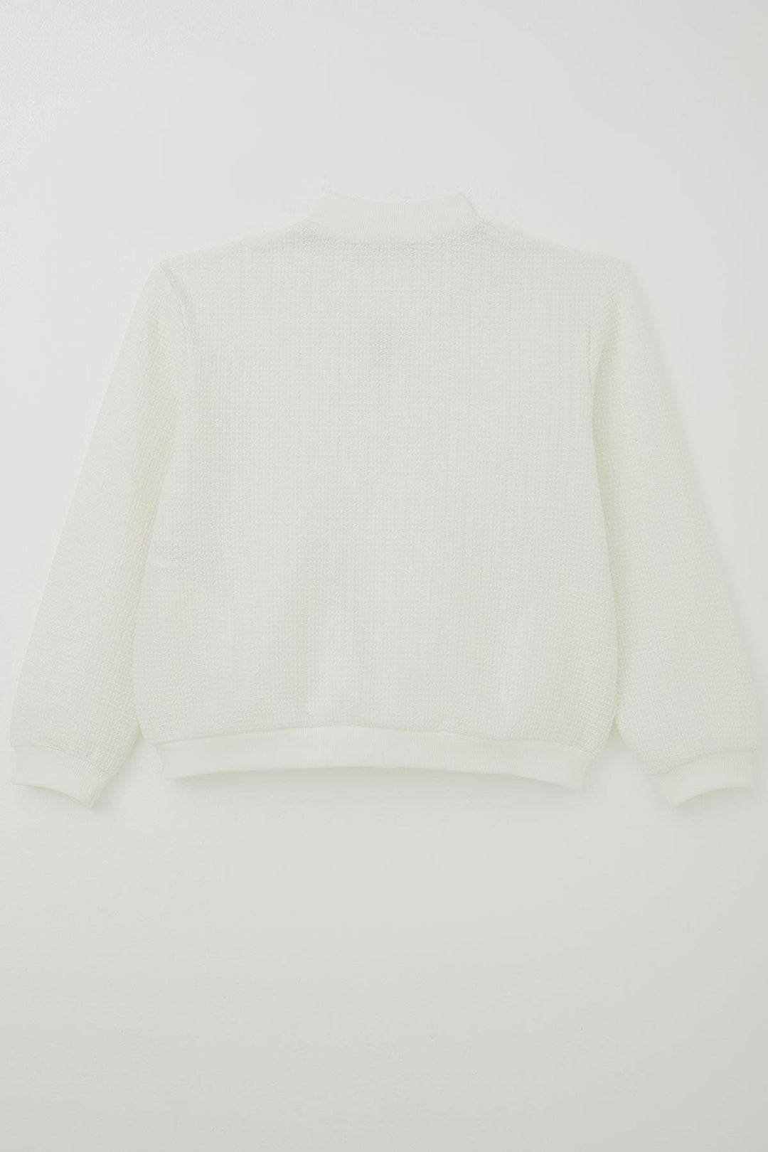 BRE Breeze Girl's Hoodie with Zipper and Arm Detail, 94 Years, Ecru - Stoke-on-Trent