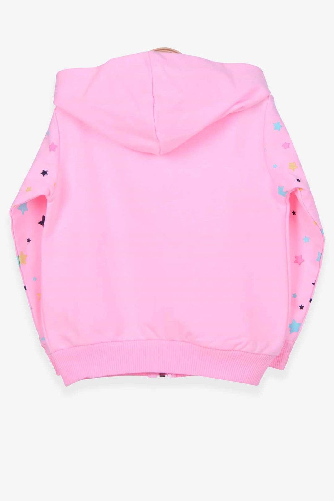 BRE Breeze Girl's Cardigan with Patterned Printed Sleeves, 1-4 Years, Powder - Caldwell