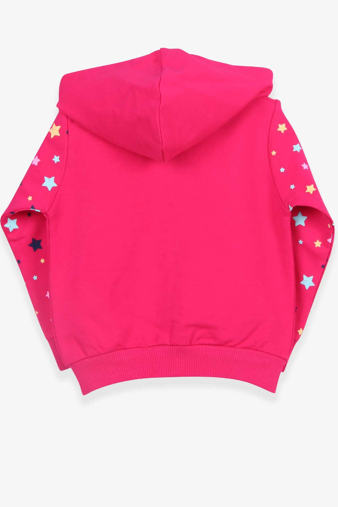 BRE Breeze Girl's Cardigan with Patterned Printed Sleeves, 1-4 Years, Fuchsia - Oildale