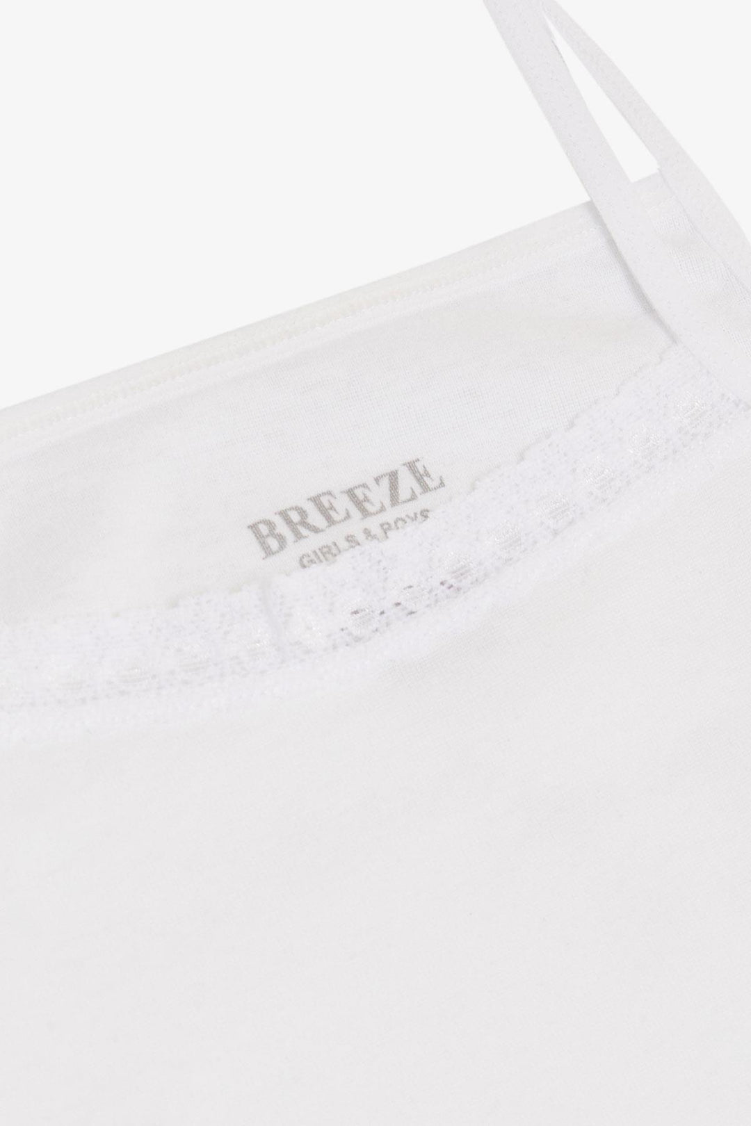 BRE Breeze Girl's Thin-Strapped Lace Tank Top, White, 33 Years - Carcassonne