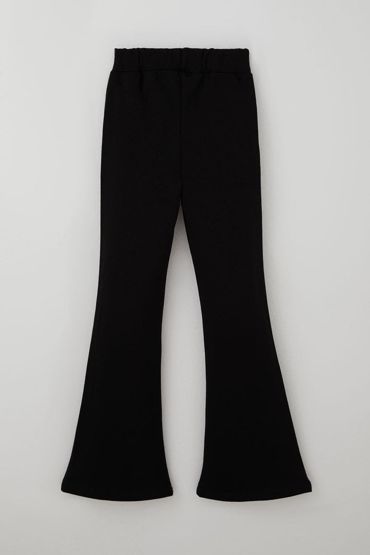 BRE Breeze Girl Child Spanish Bottom Leggings Decorative Metal Heart Embroidered Seam 84 Years, Black - Eisenach