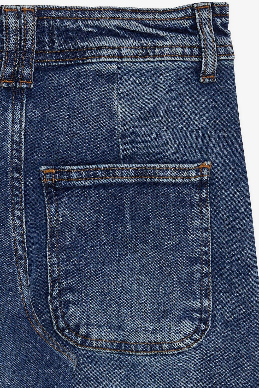 BRE Breeze Girl's Jeans Buttoned Back Pocket Spanish Hem 94 Years, Blue - Ciudad Apodaca