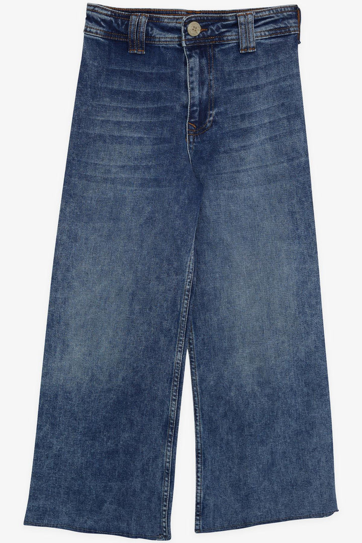 BRE Breeze Girl's Jeans Buttoned Back Pocket Spanish Hem 94 Years, Blue - Ciudad Apodaca