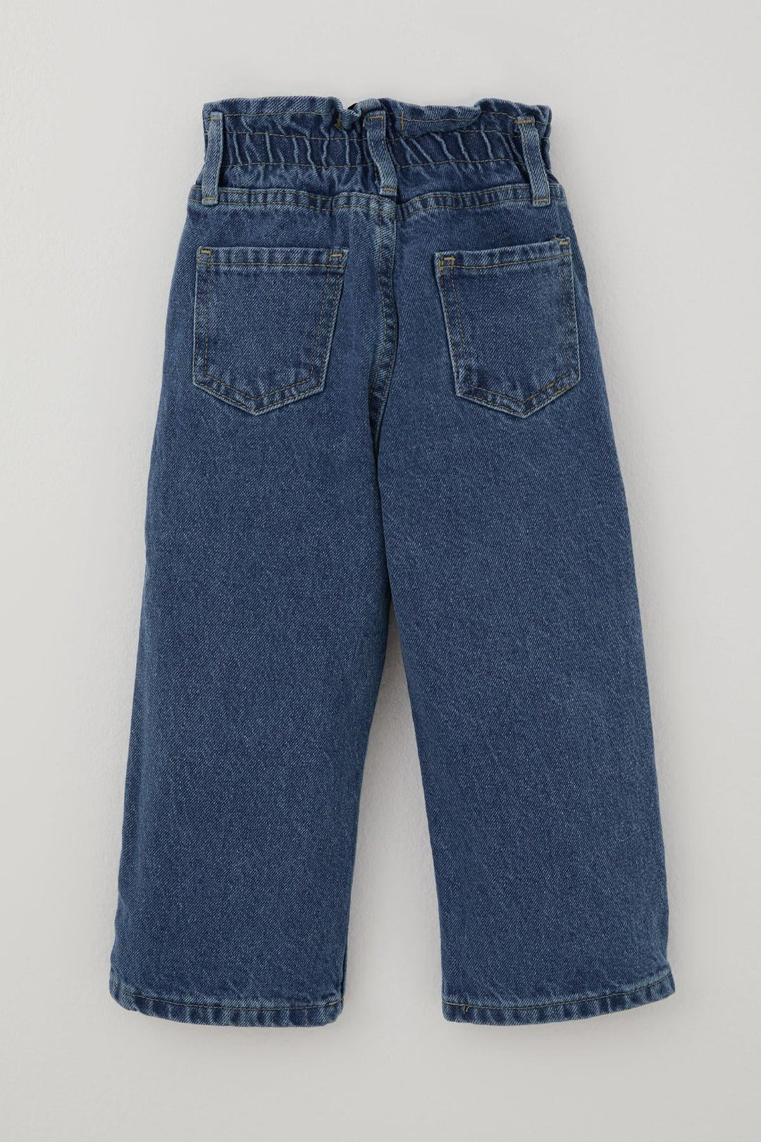 BRE Breeze Kız Çocuk Jean Pantolon Papatya Nakışlı Düğmeli 1.5-5 Yaş, Mavi - Frankston