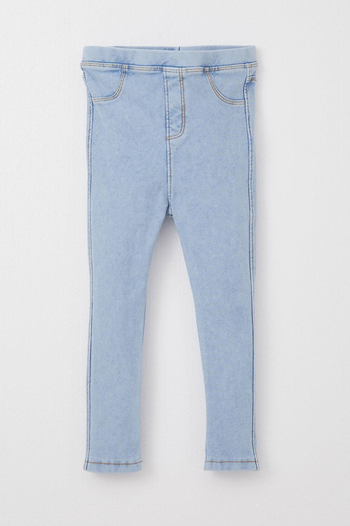 BRE Breeze Girl's Child Jean Leggings with Elastic Waistband 1-5 Years, Light Blue - Taunton