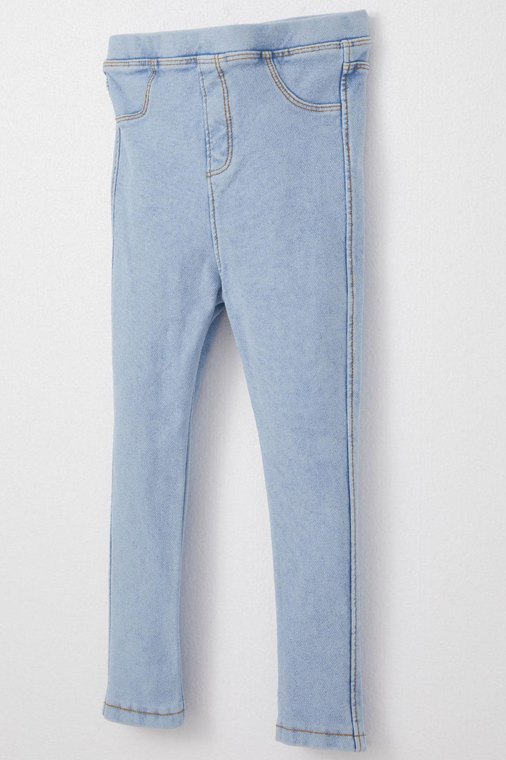 BRE Breeze Girl's Child Jean Leggings with Elastic Waistband 1-5 Years, Light Blue - Taunton