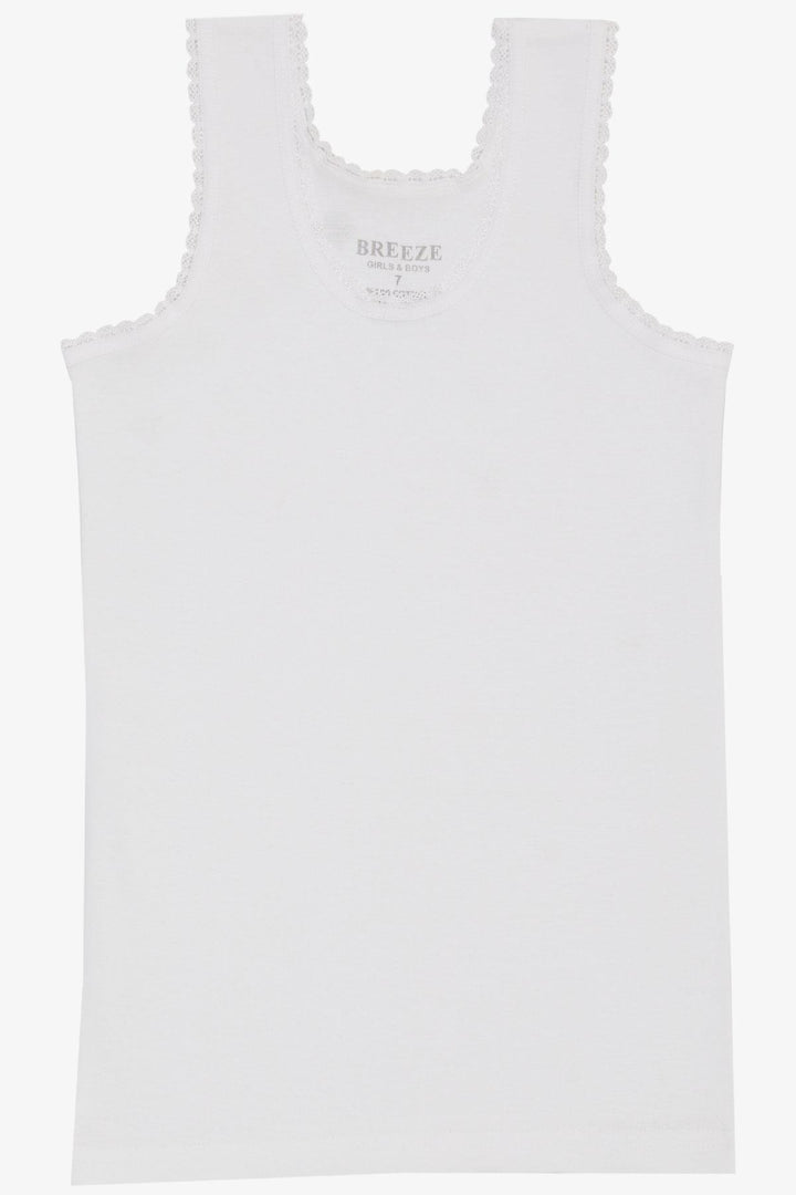 BRE Breeze Girl's Thick-Strapped Tank Top, 33 Years, White - Alcorcón