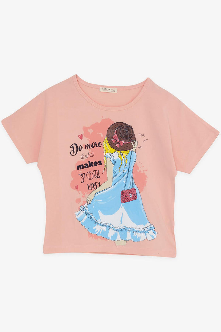 BRE Breeze Girl Capri Pants Set مطبوع 62 سنة، سلمون - كواوتيتلان