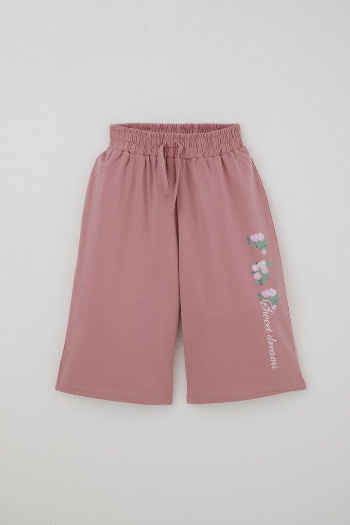 BRE Breeze Kız Çocuk Kapri Takım Çiçek Ve Kuş Figürlü 50 Yaş, Pembe - Plymouth