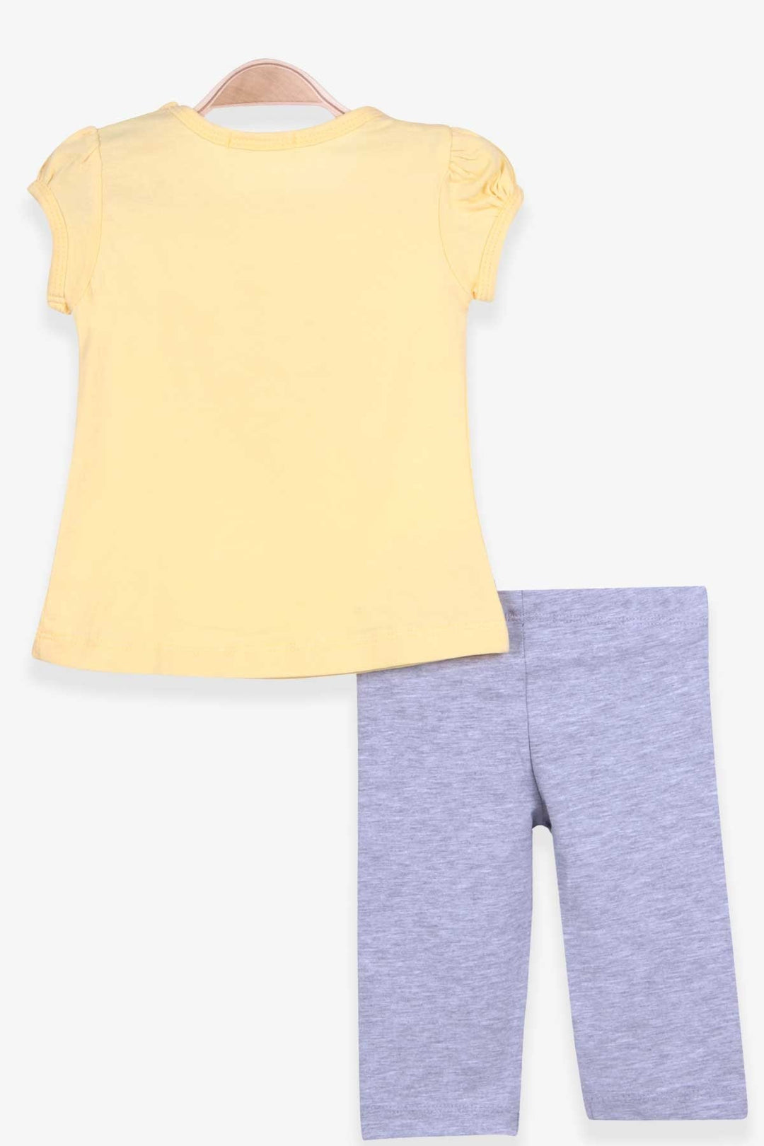 BRE Breeze Girl Capri Leggings Set with Bow and Pom Pom, Yellow, 1-4 Years - Orangeville