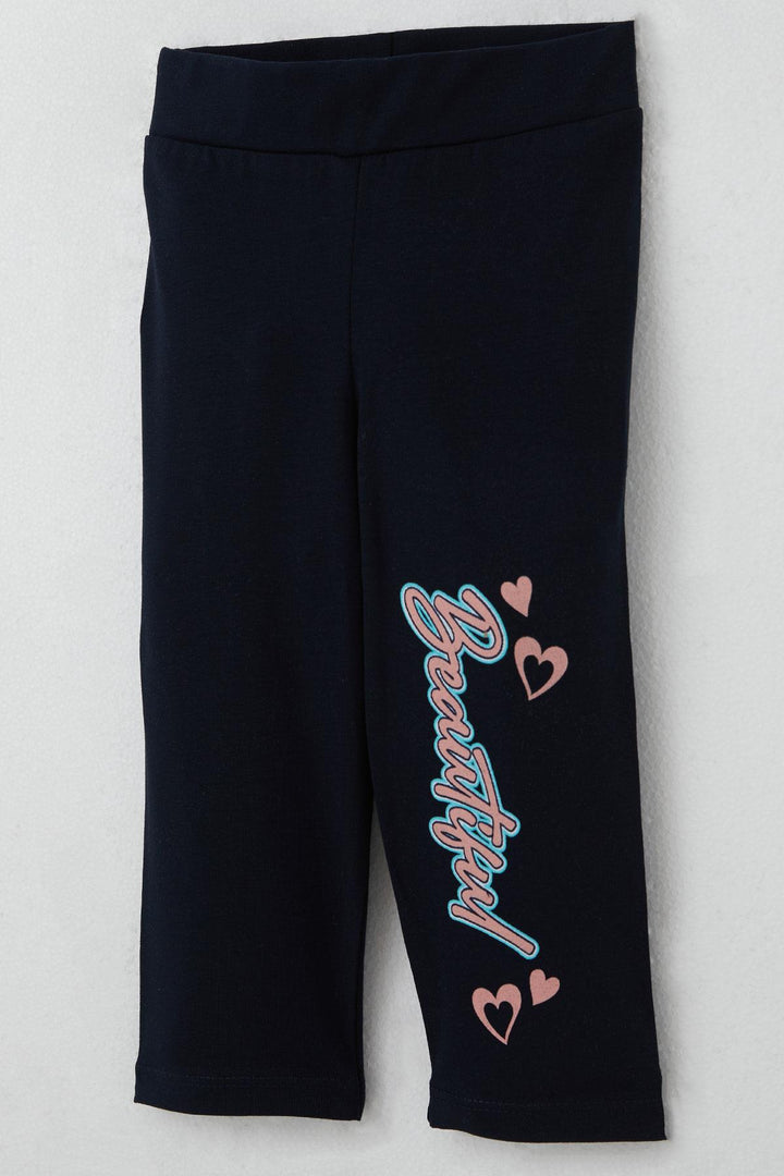 BRE Breeze Girl Child Capri Leggings Set Beautiful Girl Printed 1.5-5 Years, Ecru - Rimini