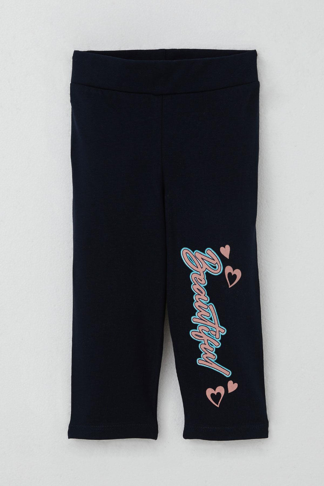 BRE Breeze Girl Child Capri Leggings Set Beautiful Girl Printed 1.5-5 Years, Ecru - Rimini
