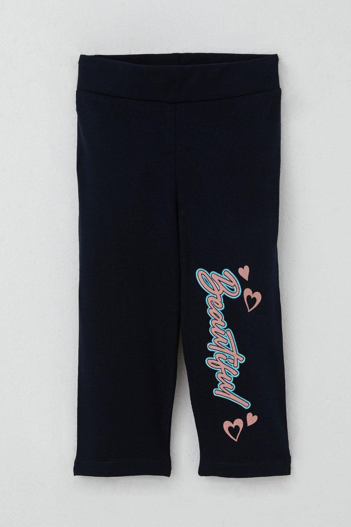 BRE Breeze Girl Child Capri Leggings Set Beautiful Girl Printed 1.5-5 Years, Ecru - Rimini