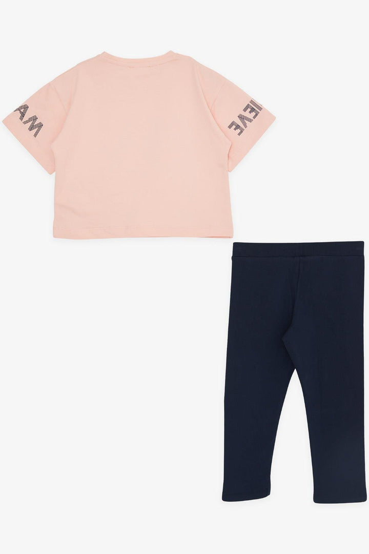 BRE Breeze Girl Child Capri Leggings Crop Set Printed Summer 82 Years, Salmon - Levallois-Perret