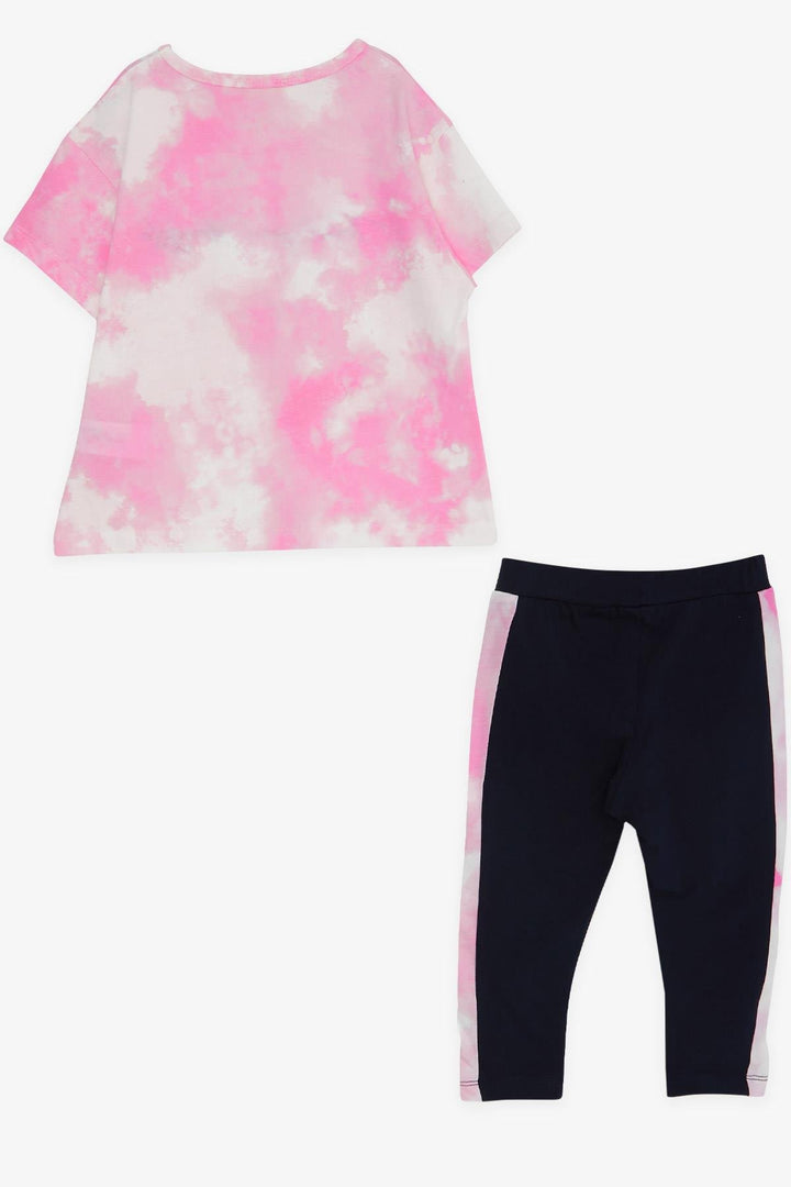 BRE Breeze Girl Capri Leggings Set with Batik Pattern Print, 84 Years, Pink. - Torrente