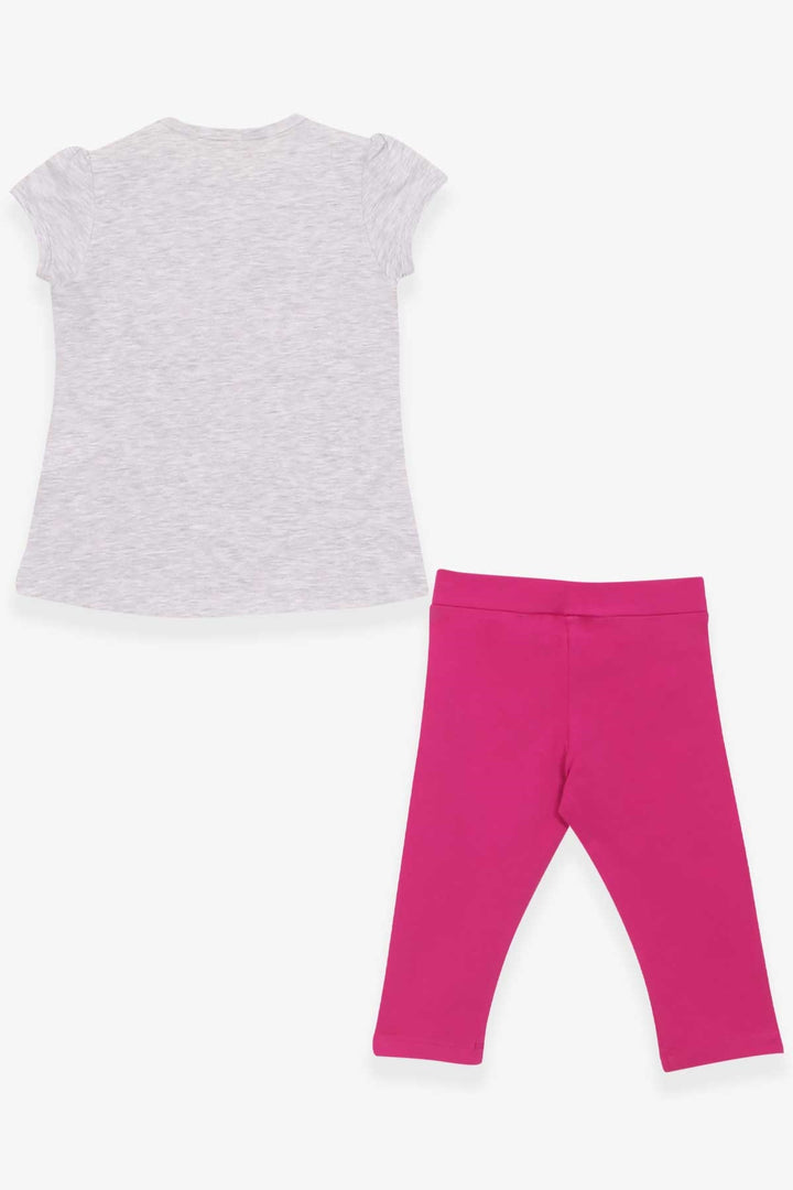 BRE Breeze Girl Child Capri Leggings Set with Bandana Printed Girl 3-8 Years, Light Grey Melange - Wolfenbüttel