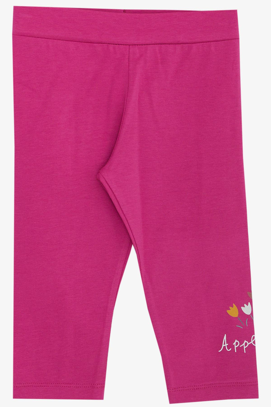 BRE Breeze Girl Child Capri Leggings Set of 2 Girl Printed 1-4 Years, Light Grey Melange - Paterno