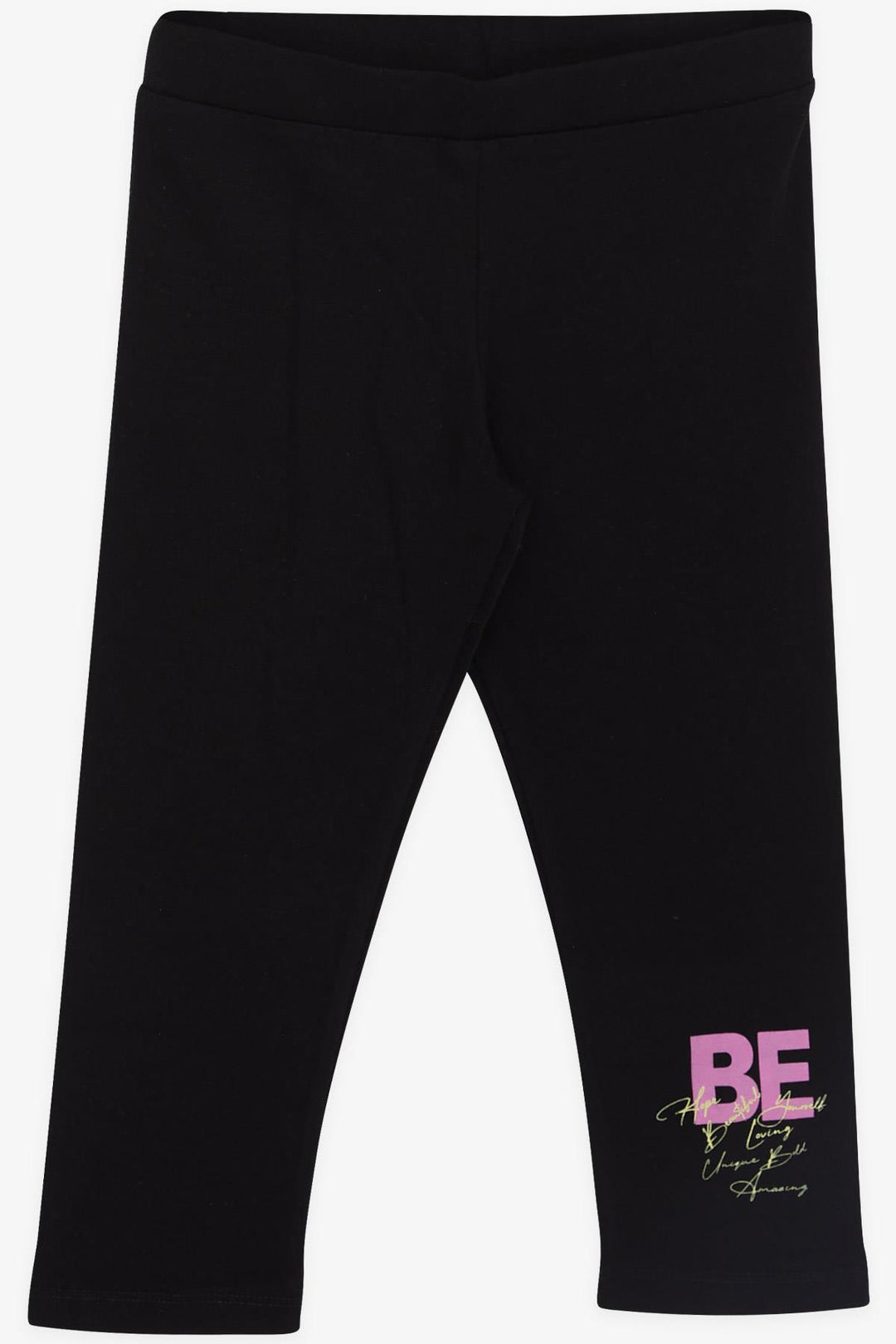 BRE Breeze Girl Child Capri Leggings Set Crop Summer Printed 84 Years, Yellow - Thornton Heath