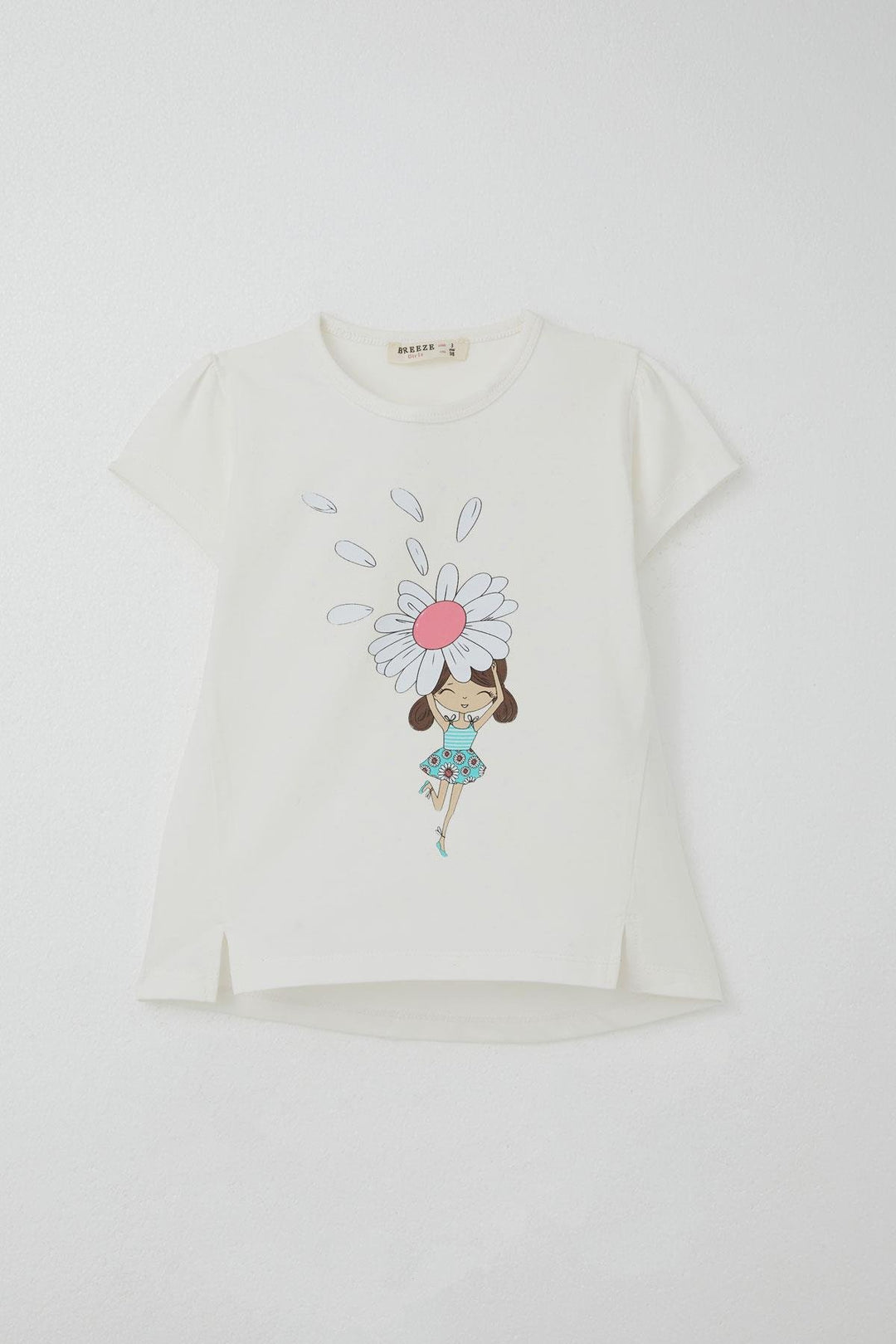BRE Breeze Girl Child Capri Leggings Set Daisy Fairy 2-6 Years, Ecru - Newark