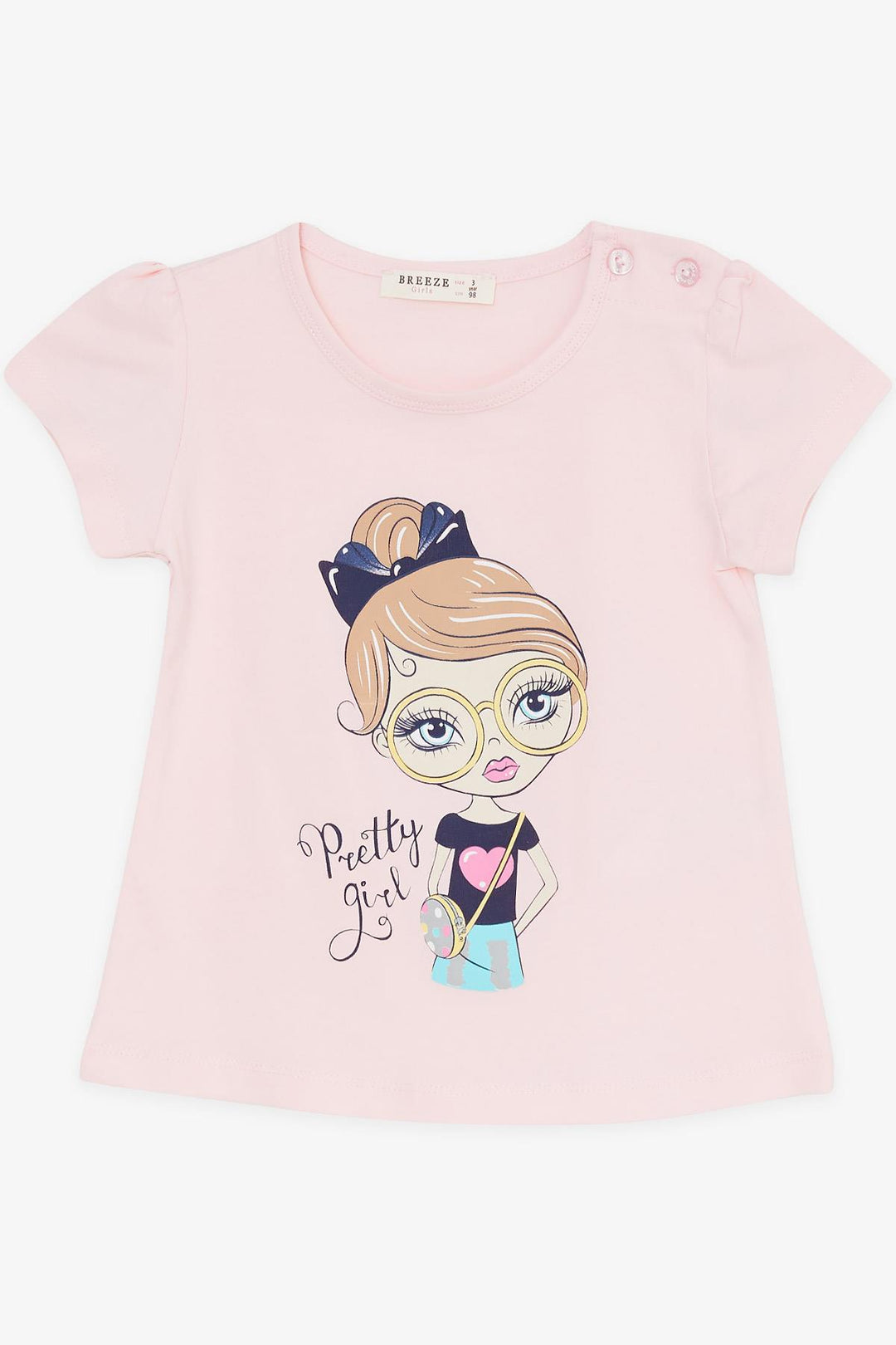 BRE Breeze Girl Child Capri Leggings Set Cute Girl Printed 1.5-5 Years, Pink - Toledo
