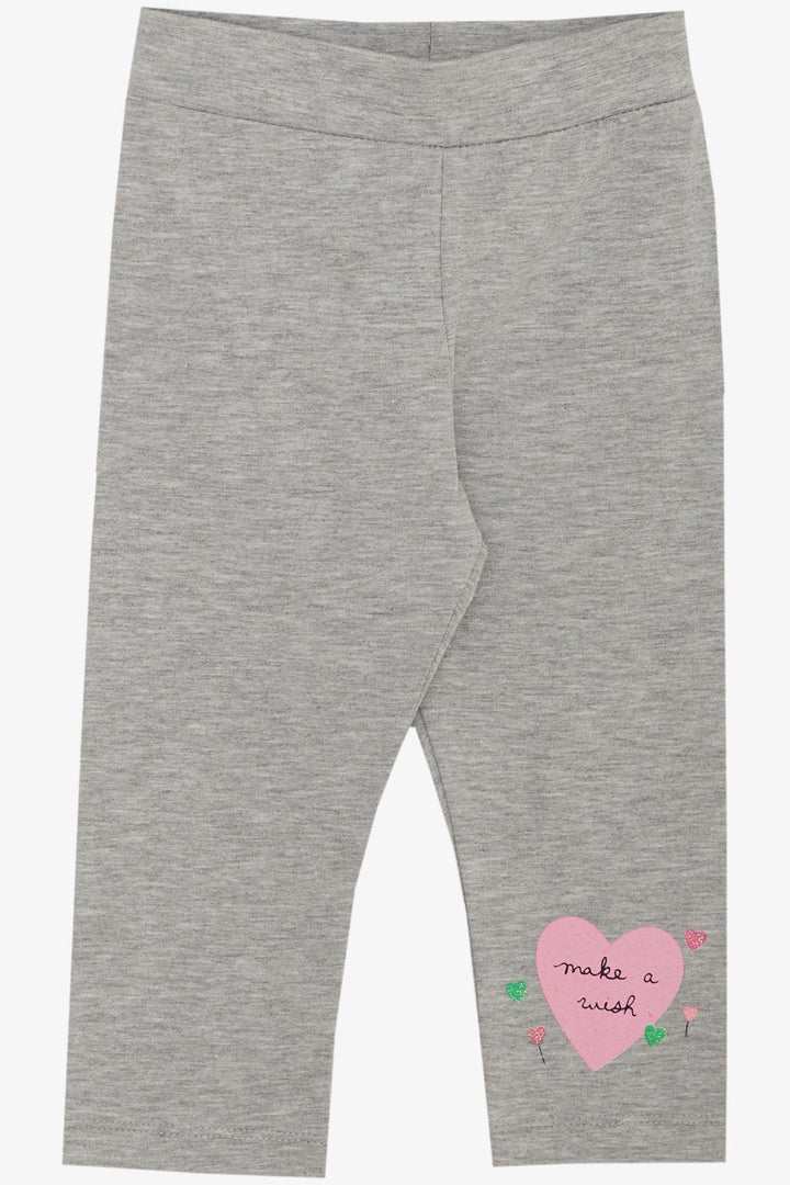 BRE Breeze Girl Child Capri Leggings Set Love Themed Bunny Printed 1.5-5 Years, Pink - Niort
