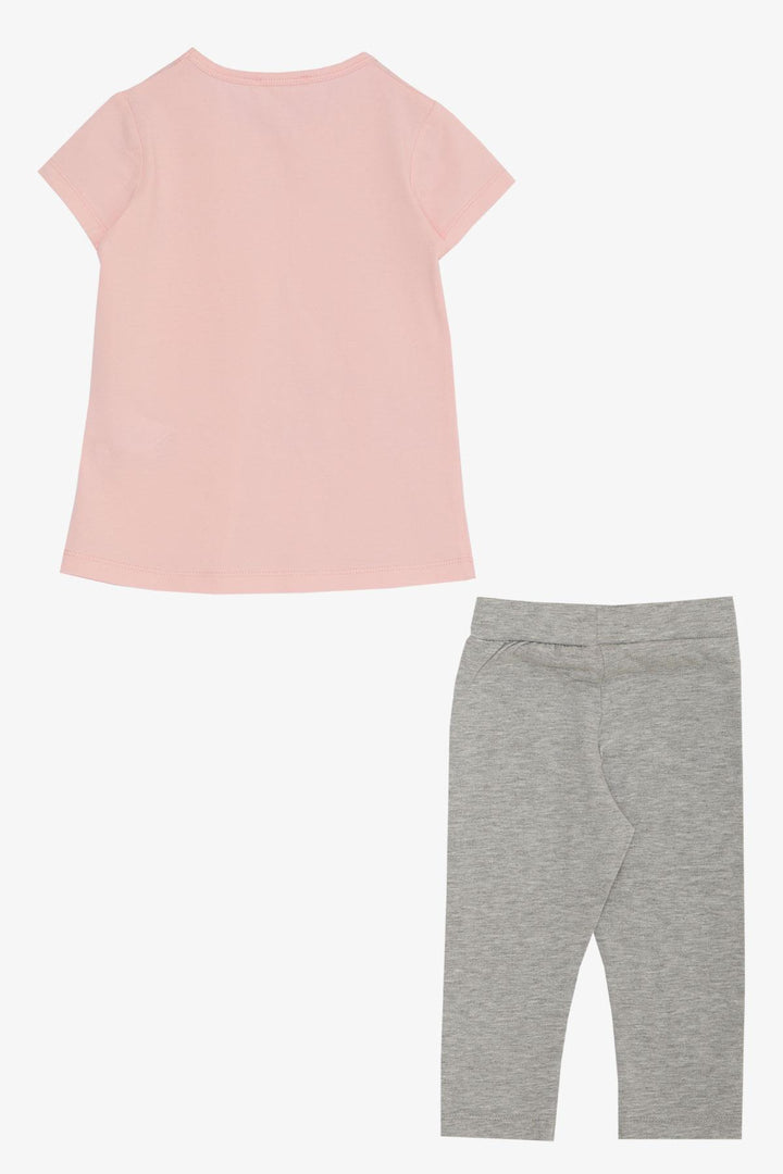 BRE Breeze Girl Child Capri Leggings Set Love Themed Bunny Printed 1.5-5 Years, Pink - Niort